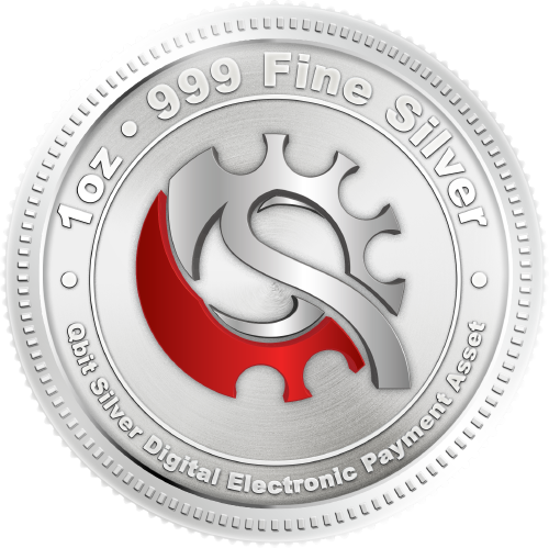 Qbit Silver Payment Asset Cryotocurrency Coin Image